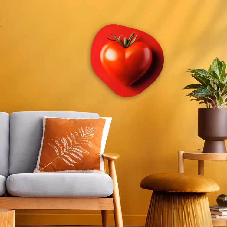 Organisch schilderij - Forex - Tomaat - Rood - Hart — 3