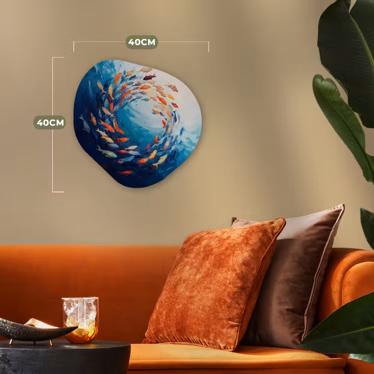 Organisch schilderij - Forex - Zee - Vissen - Kleurrijk - Dynamisch — 4