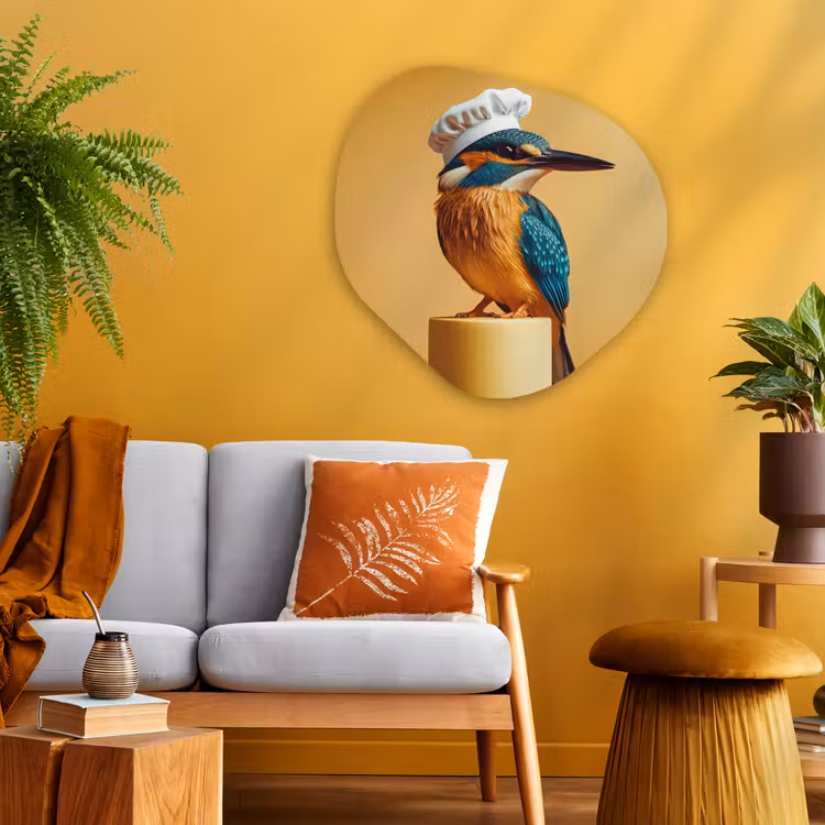 Organische vorm aluminium - Ijsvogel - Pilaar - Koksmuts - Vogel — 3