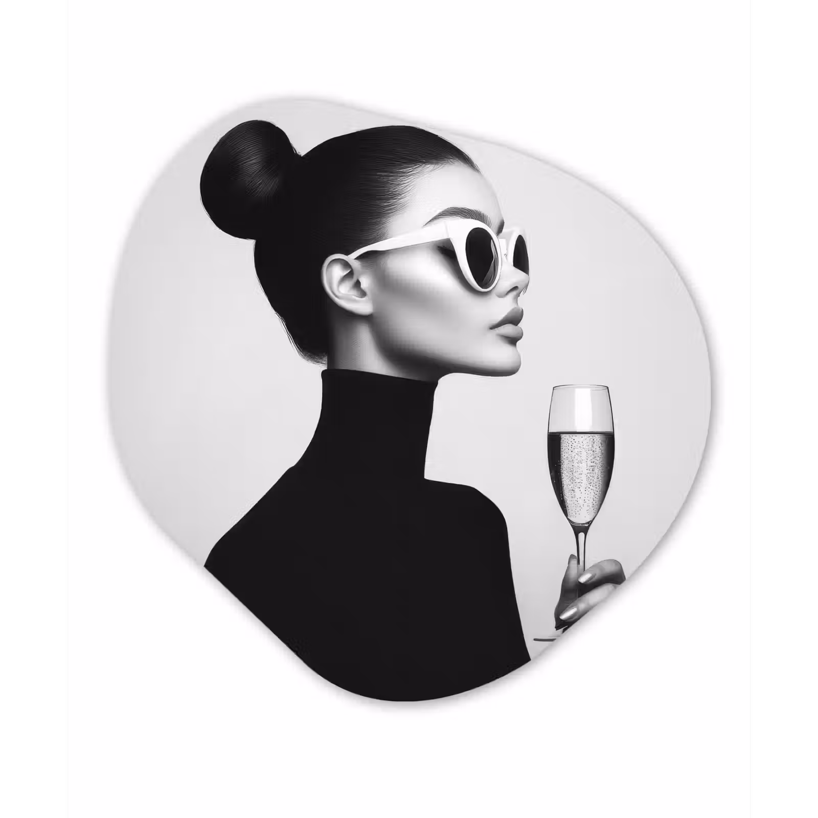 Organisch schilderij - Forex - Vrouw - Champagne - Modern — 1
