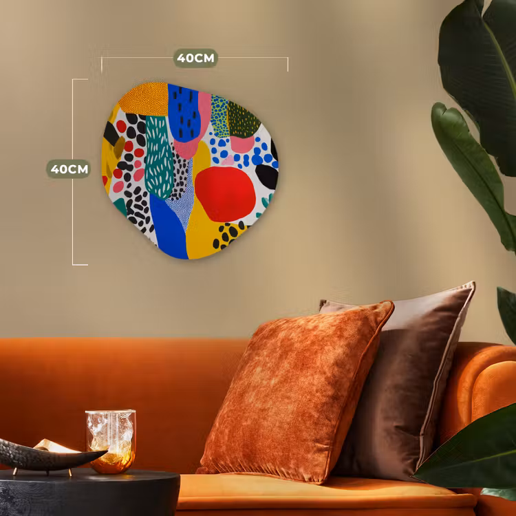 Organisch schilderij - Forex - Stippen - Vormen - Modern - Kleuren — 4