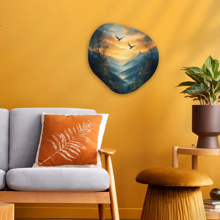 Organisch schilderij - Forex - Vogels - Zon - Bomen - Groen — 3