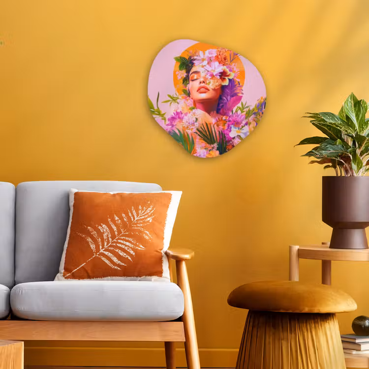 Organisch schilderij - Forex - Vrouw - Abstract - Cirkel - Bloemen — 3