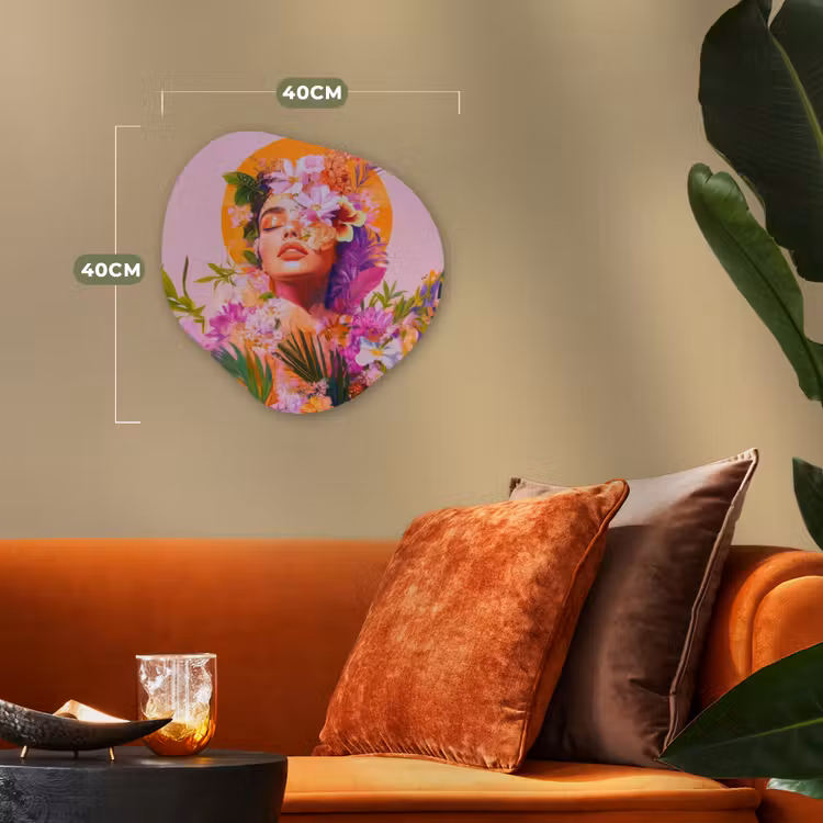 Organisch schilderij - Forex - Vrouw - Abstract - Cirkel - Bloemen — 4