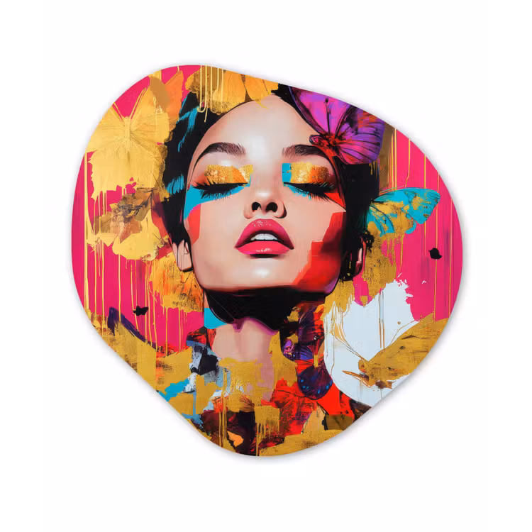Organisch schilderij - Forex - Vrouw - Abstract - Kleurrijk — 1