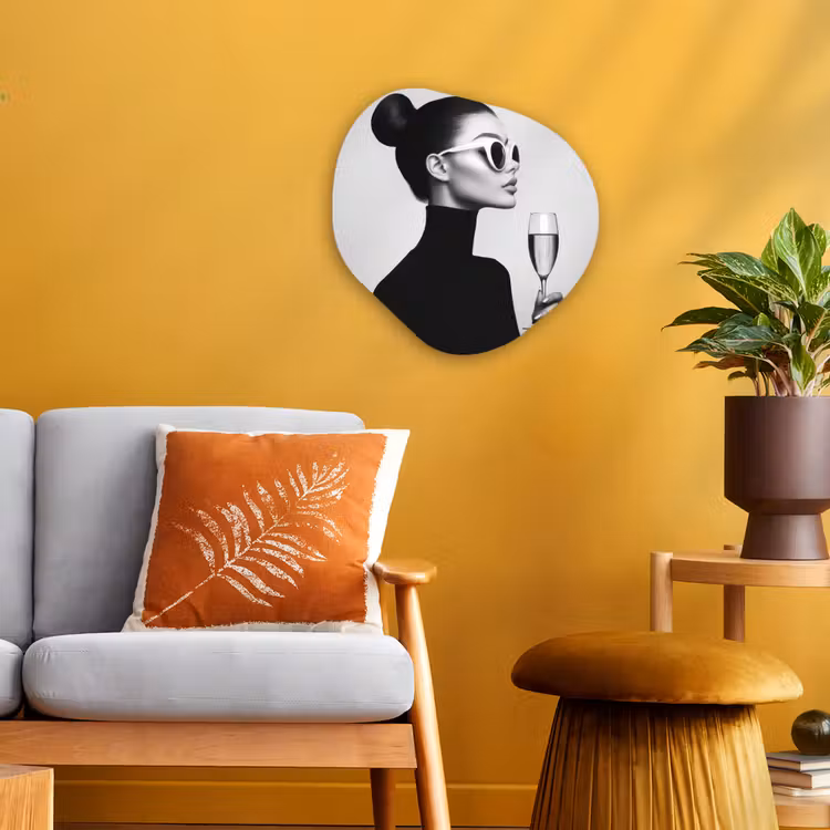 Organisch schilderij - Forex - Vrouw - Champagne - Modern — 3