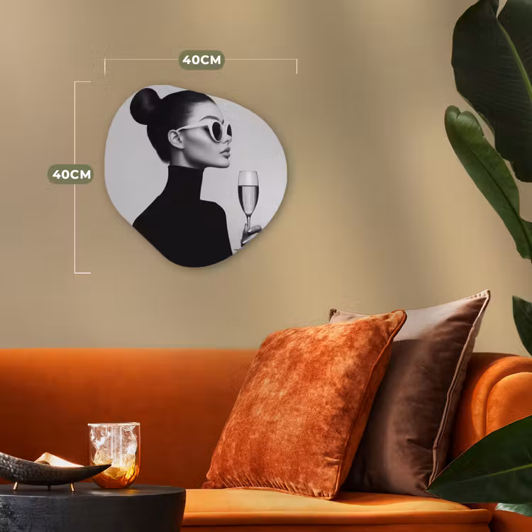 Organisch schilderij - Forex - Vrouw - Champagne - Modern — 4