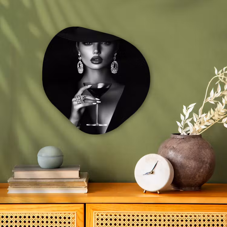 Organisch schilderij - Forex - Vrouw - Cocktail - Chic — 2