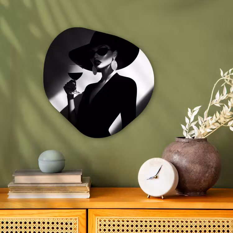 Organisch schilderij - Forex - Vrouw - Wijn - Chic — 2
