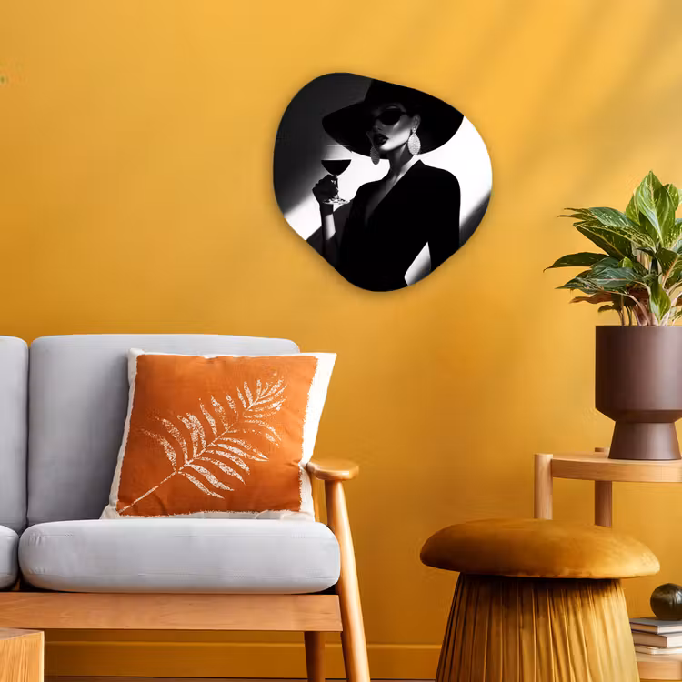 Organisch schilderij - Forex - Vrouw - Wijn - Chic — 3