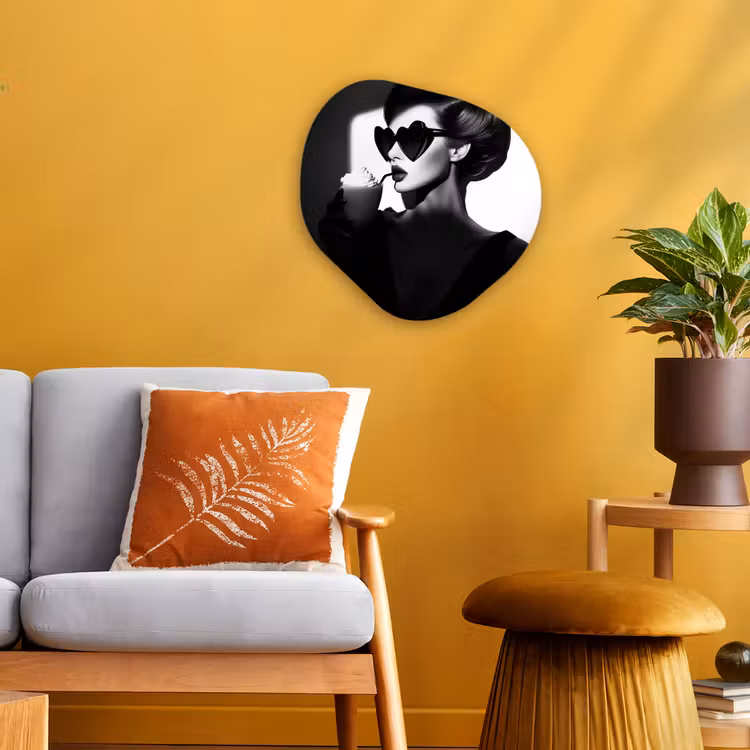 Organisch schilderij - Forex - Vrouw - Zwart - Hart — 3