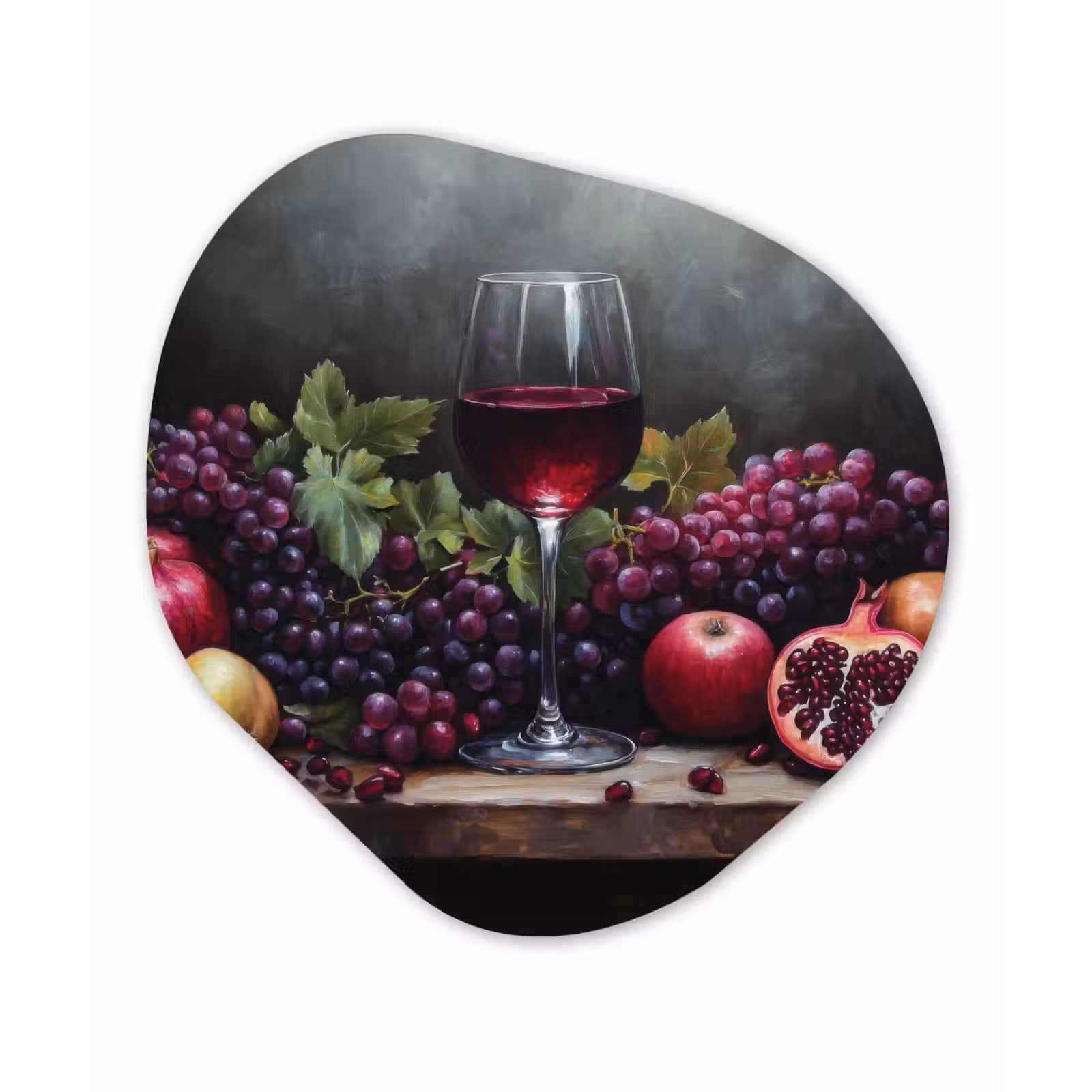 Organisch schilderij - Forex - Wijn - Fruit - Stilleven — 1