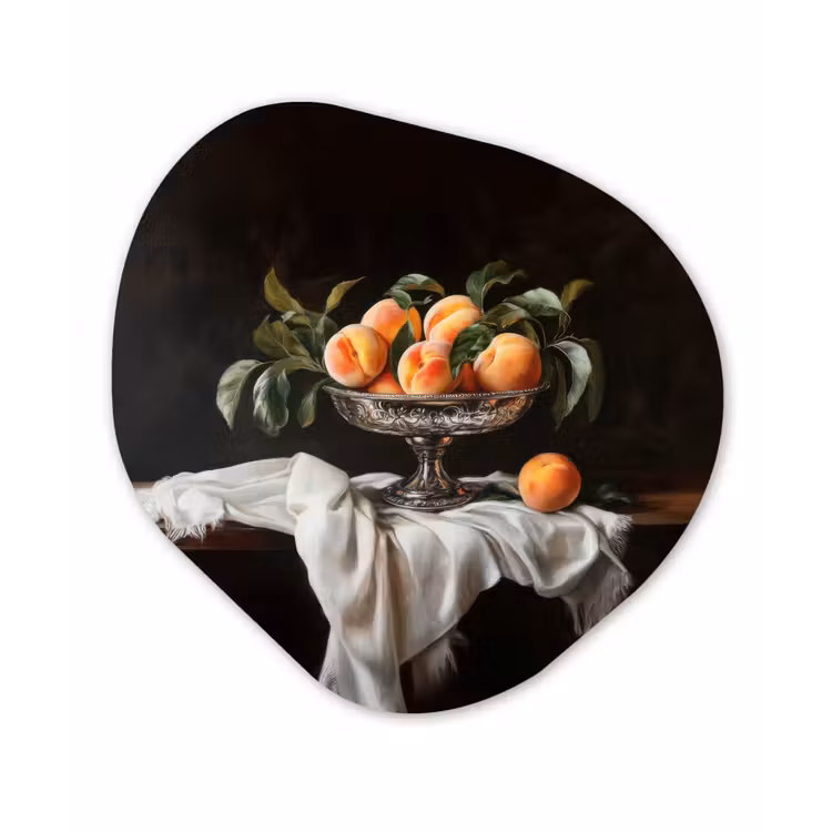 Organisch schilderij - Forex - Stilleven - Perziken - Vintage — 1