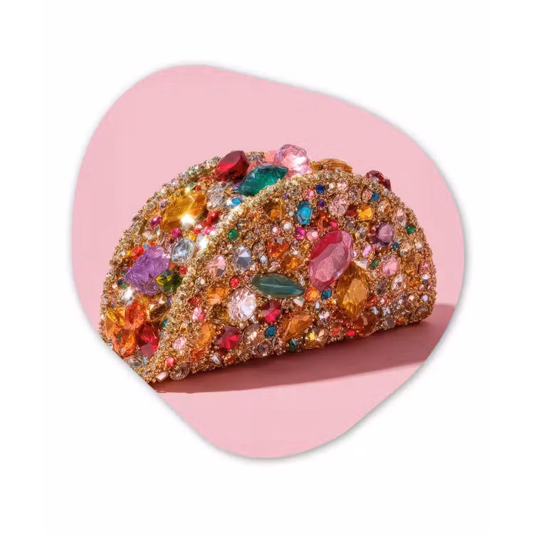 Organisch schilderij - Forex - Taco - Kleurrijk - Edelstenen - Goud — 1