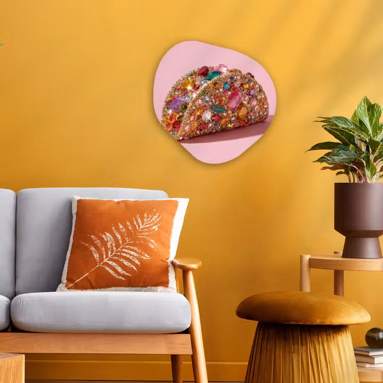 Organisch schilderij - Forex - Taco - Kleurrijk - Edelstenen - Goud — 3
