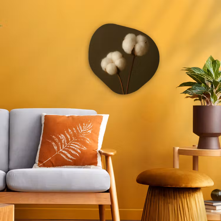 Organisch schilderij - Forex - Takken - Katoen - Wit - Bollen — 3