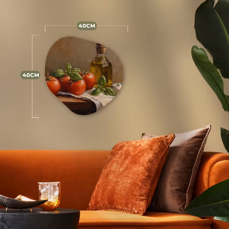 Organisch schilderij - Forex - Tomaten - Olijfolie - Stilleven — 4