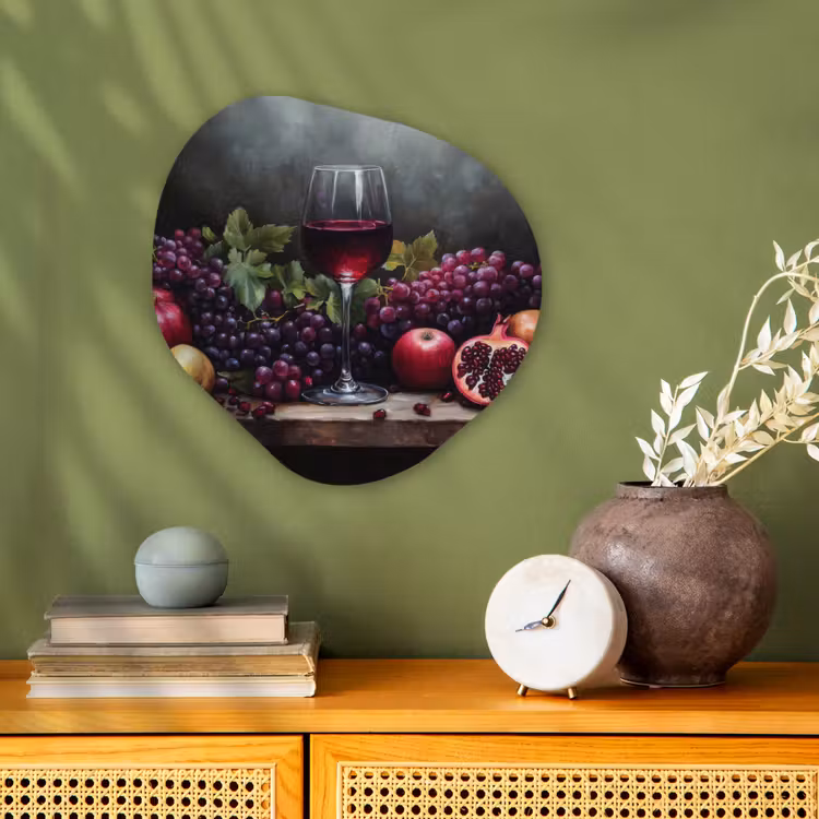 Organisch schilderij - Forex - Wijn - Fruit - Stilleven — 2