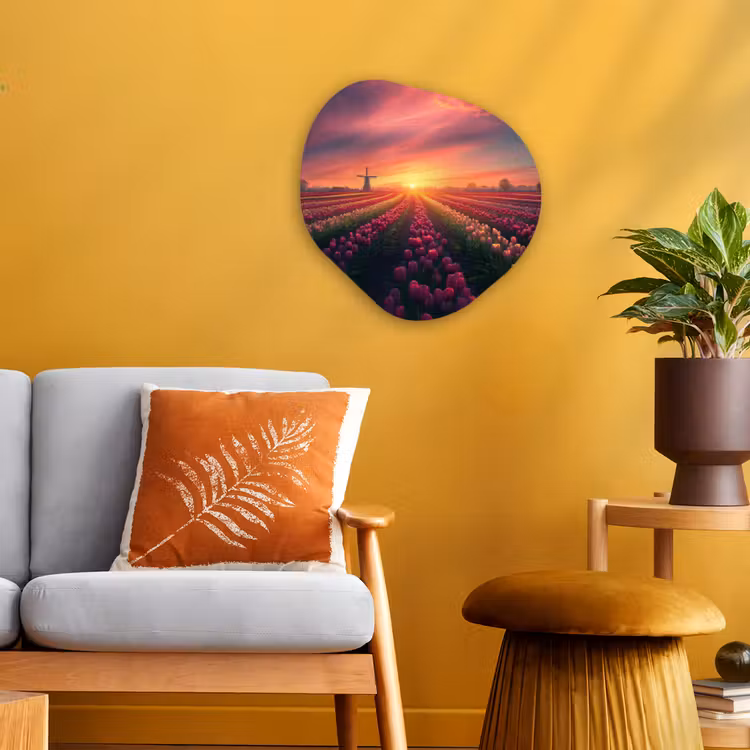 Organisch schilderij - Forex - Windmolen - Zonsondergang - Landschap — 3
