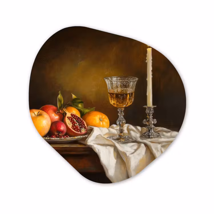 Organische vorm aluminium - Fruit - Stilleven - Wijn - Kaars — 1