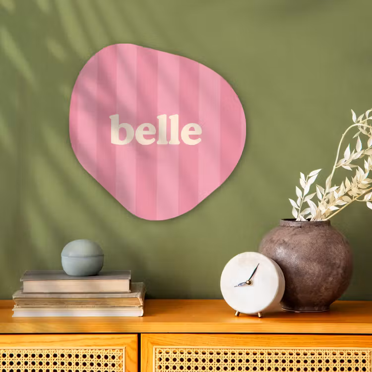 Organisch schilderij - Forex - Roze - Gestreept - Belle — 2