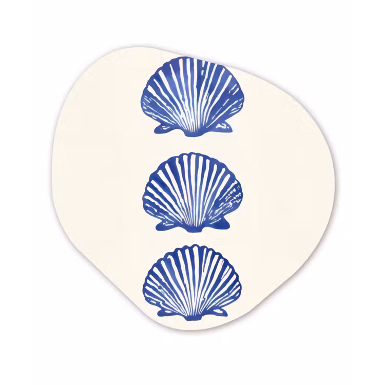 Organisch schilderij - Forex - Schelpen - Blauw - Patroon — 1