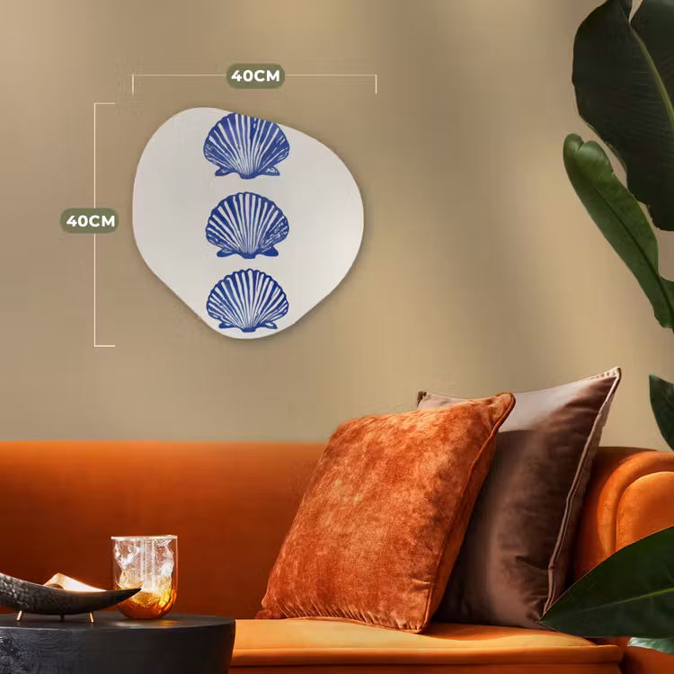 Organisch schilderij - Forex - Schelpen - Blauw - Patroon — 4