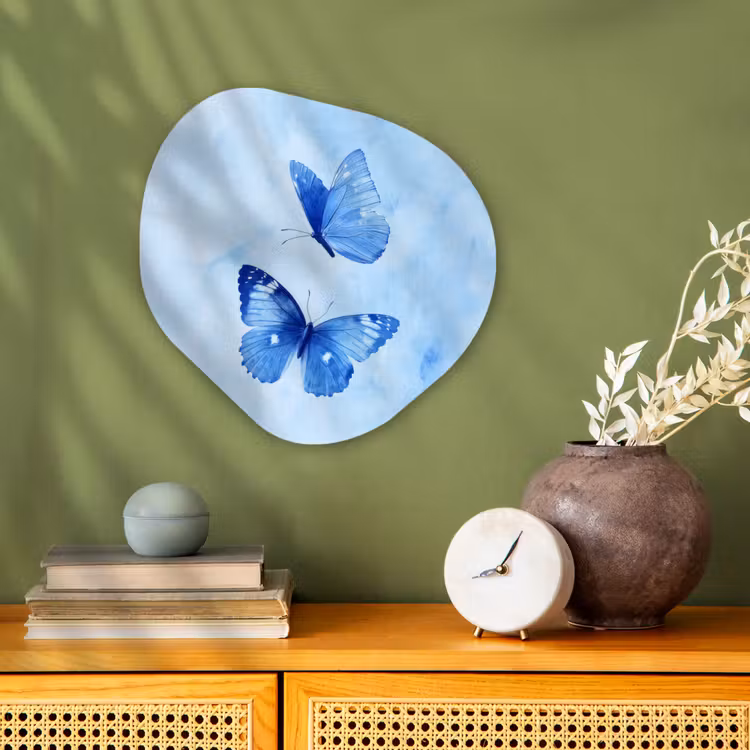 Organisch schilderij - Forex - Vlinders - Sierlijk - Blauw — 2
