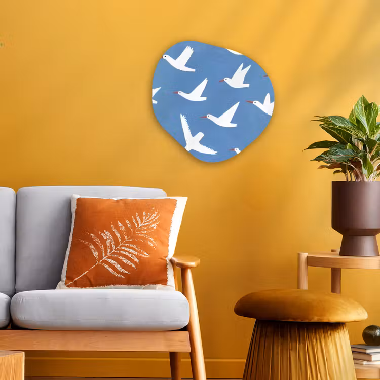 Organisch schilderij - Forex - Vogels - Wit - Patroon — 3