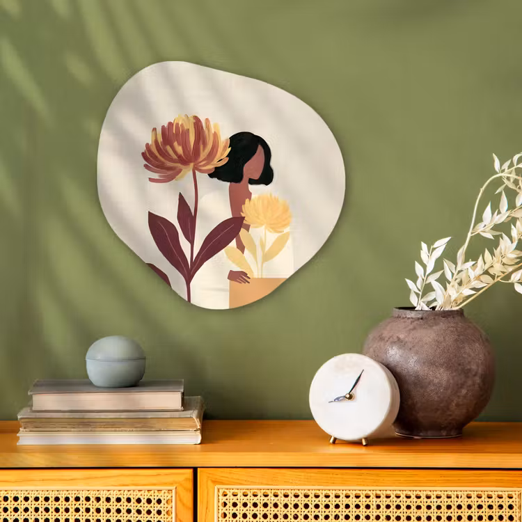 Organisch schilderij - Forex - Vrouw - Minimalistisch - Bloem — 2