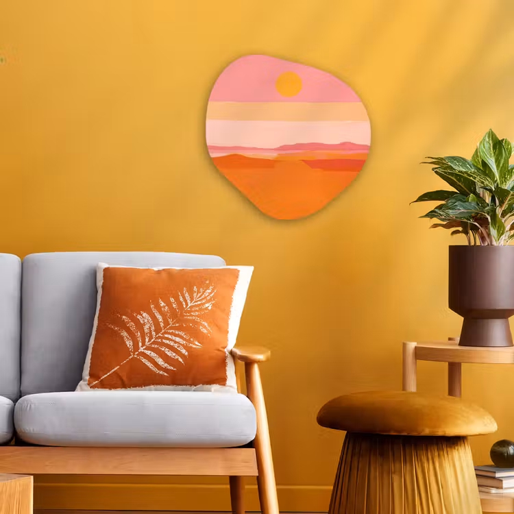 Organisch schilderij - Forex - Zon - Abstract - Landschap - Oranje — 3
