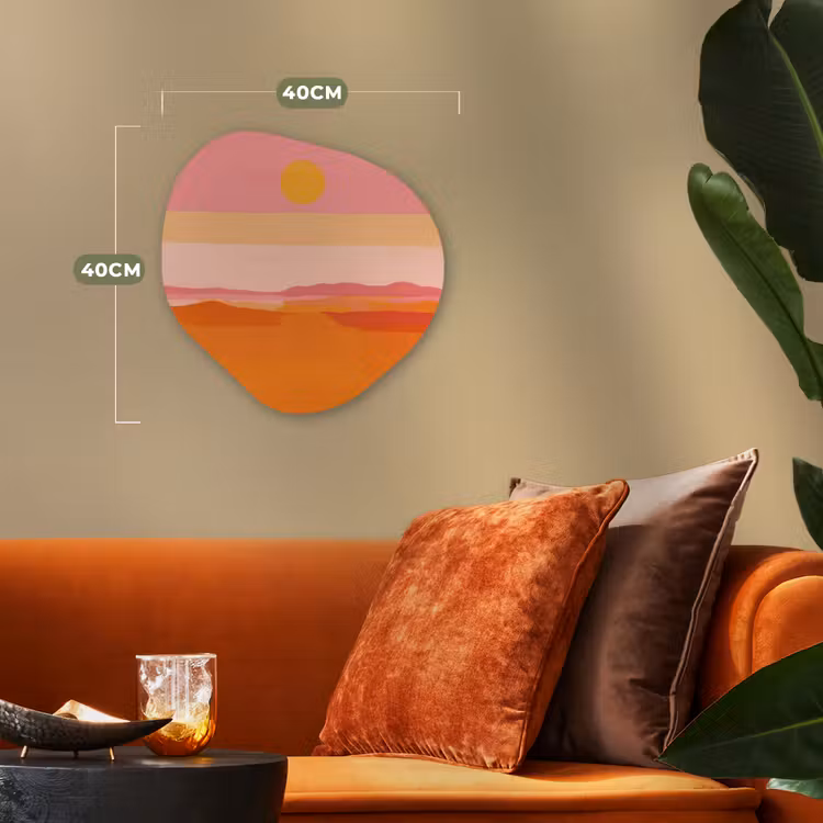 Organisch schilderij - Forex - Zon - Abstract - Landschap - Oranje — 4