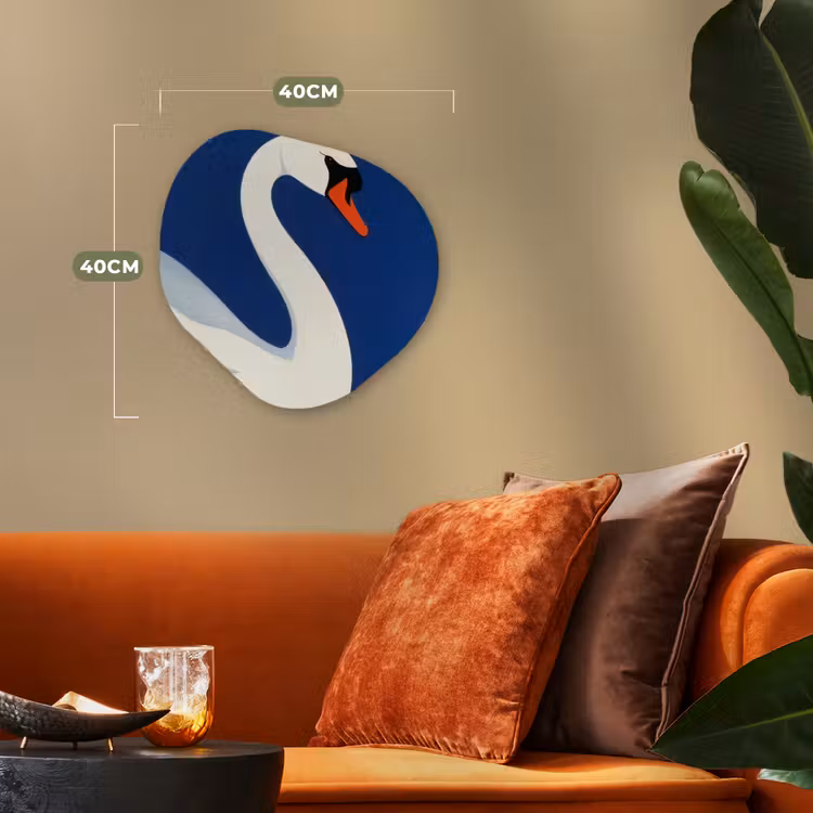 Organisch schilderij - Forex - Zwaan - Wit - Snavel - Illustratie — 4