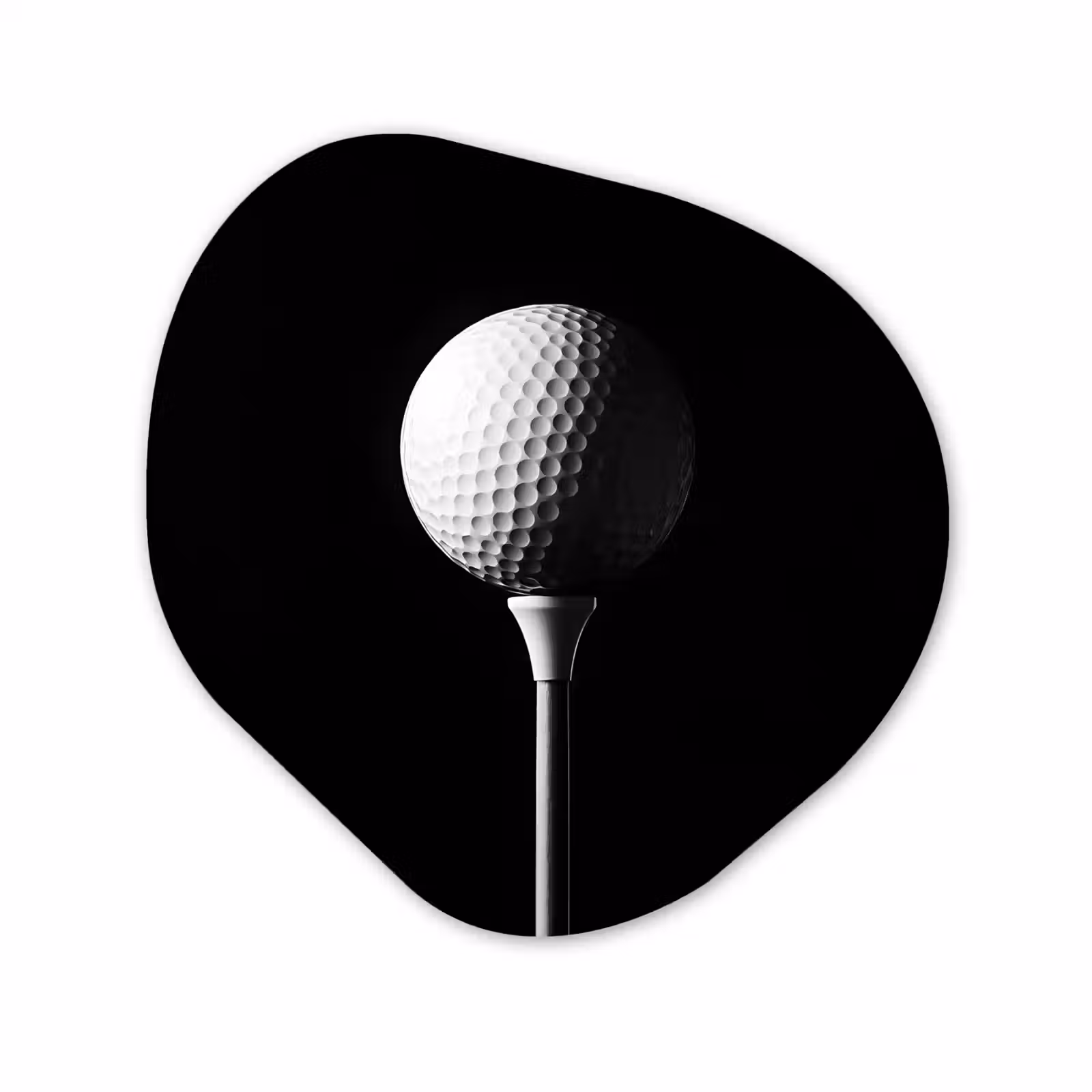 Organische vorm aluminium - Golfbal - Minimalistisch - Wit — 1