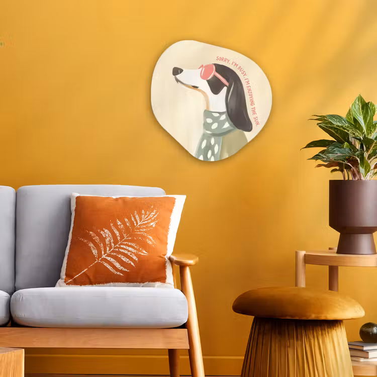 Organisch schilderij - Forex - Quote - Hond - Zonnebril — 3