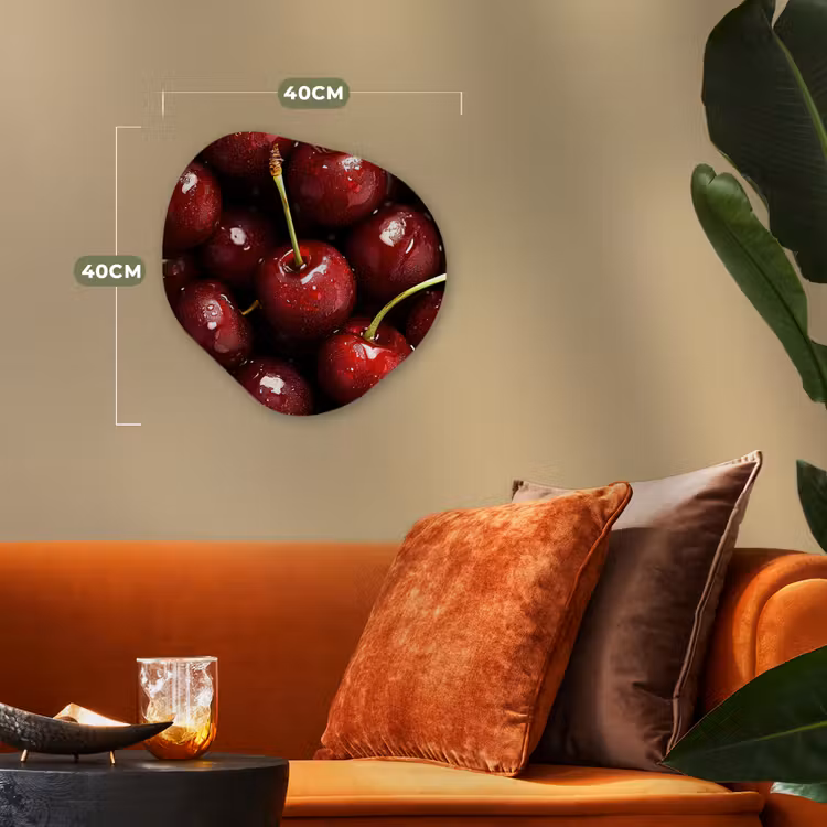 Organisch schilderij - Forex - Rood - Fruit - Kersen — 4