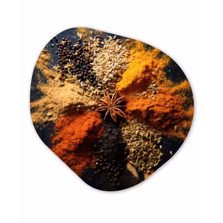 Organisch schilderij - Forex - Specerijen - Explosie - Oranje — 1