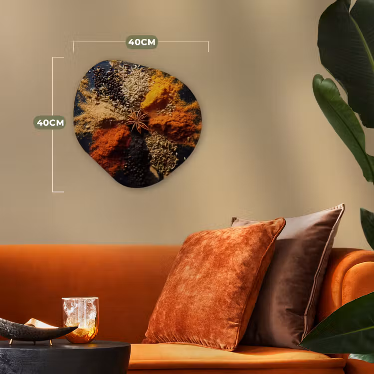 Organisch schilderij - Forex - Specerijen - Explosie - Oranje — 4