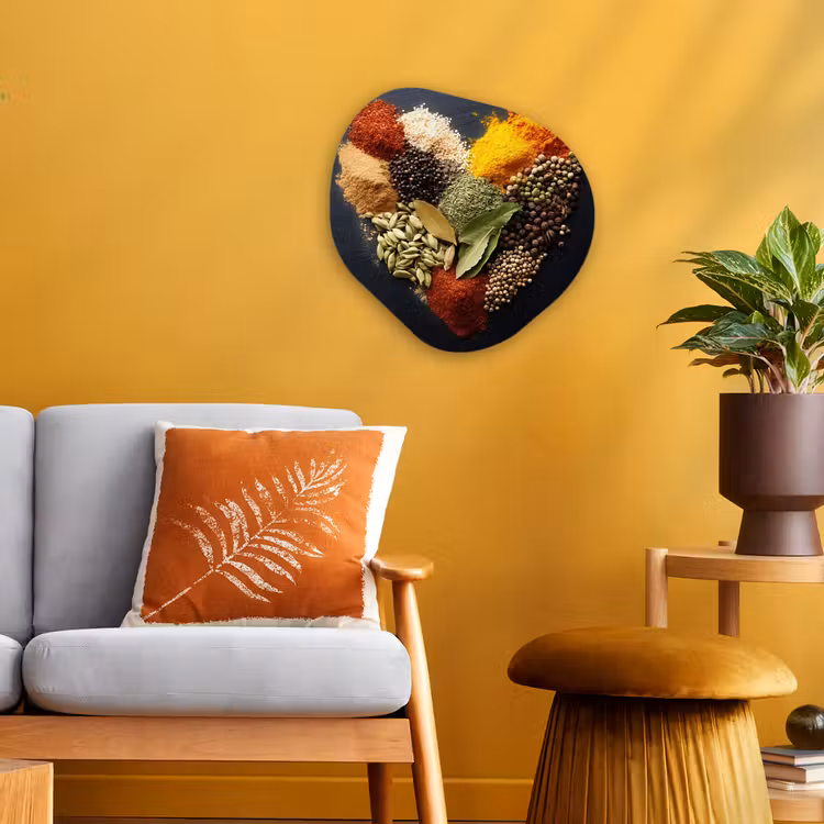 Organisch schilderij - Forex - Specerijen - Mix - Hartvorm - Zwart — 3