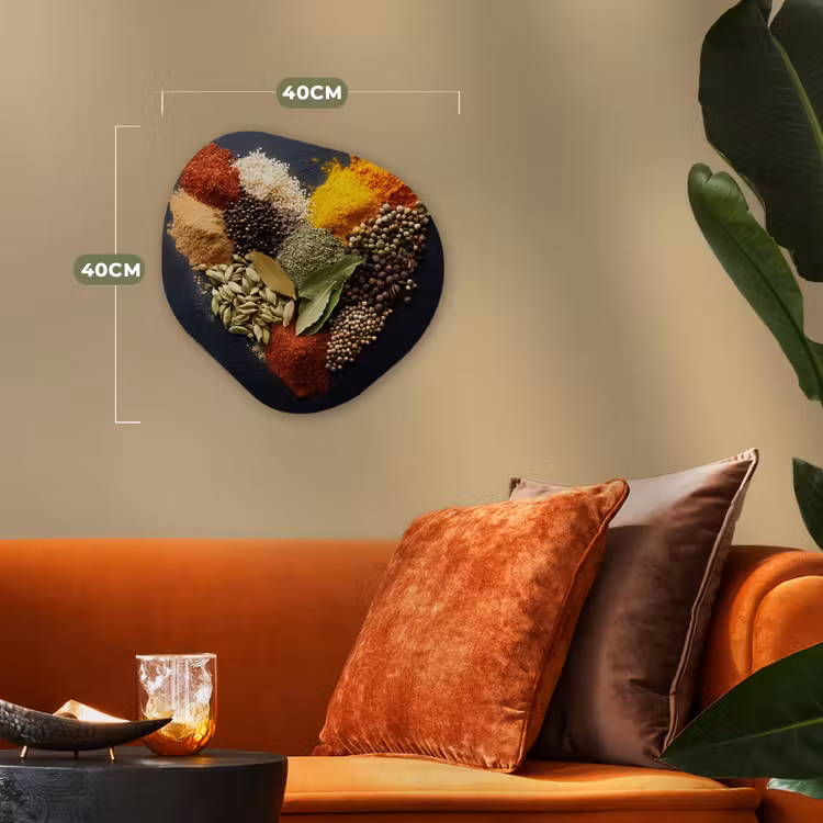 Organisch schilderij - Forex - Specerijen - Mix - Hartvorm - Zwart — 4
