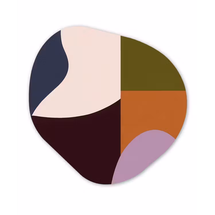 Organisch schilderij - Forex - Vormen - Abstract - Kleuren - Vierkant — 1