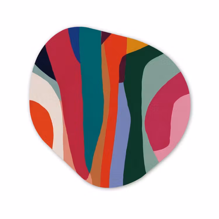 Organisch schilderij - Forex - Vormen - Bochten - Kleurrijk - Abstract — 1