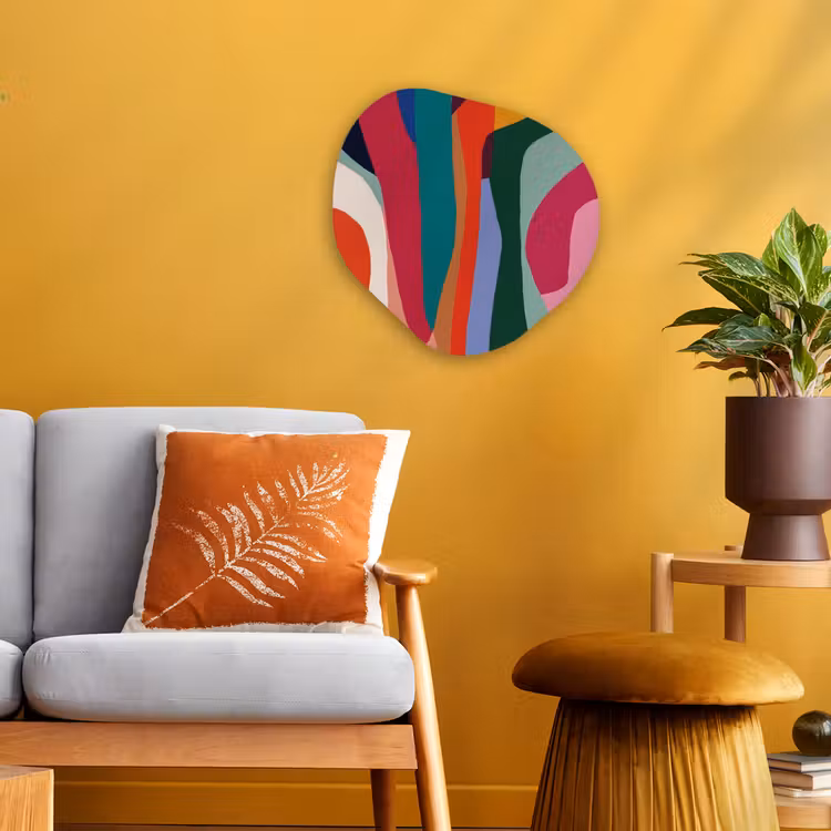 Organisch schilderij - Forex - Vormen - Bochten - Kleurrijk - Abstract — 3
