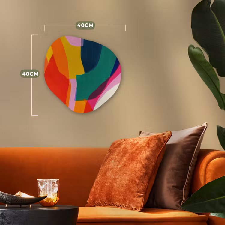 Organisch schilderij - Forex - Vormen - Golvend - Abstract - Felroze — 4