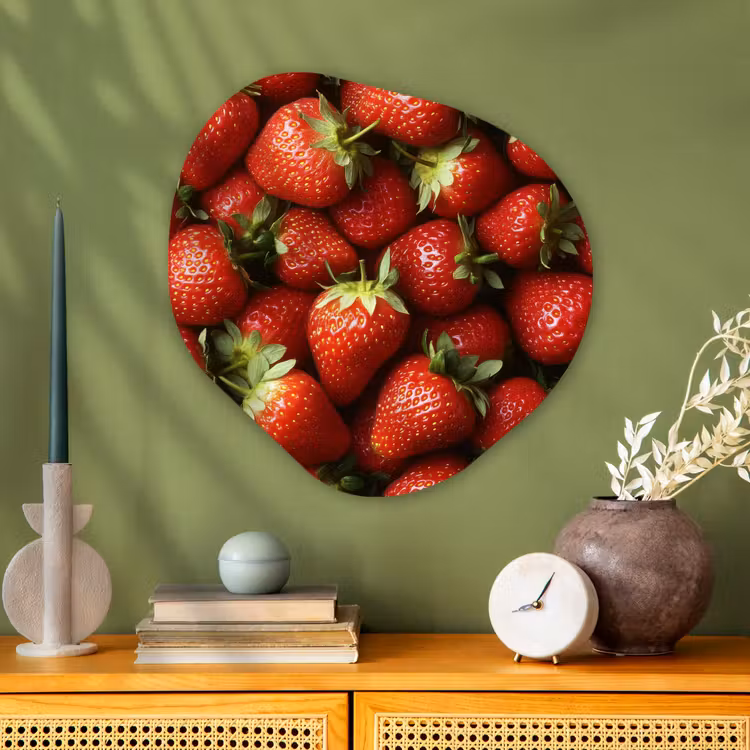 Organische vorm aluminium - Aardbei - Fruit - Rood — 2