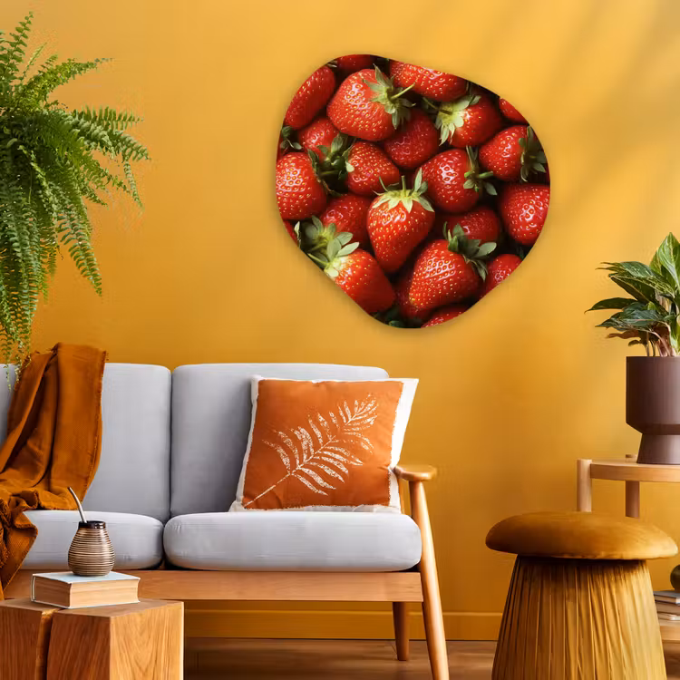 Organische vorm aluminium - Aardbei - Fruit - Rood — 3
