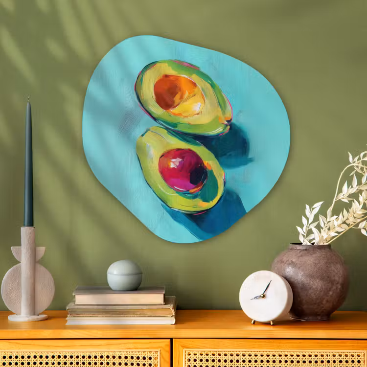 Organische vorm aluminium - Avocado - Groen - Pit - Schaduw — 2