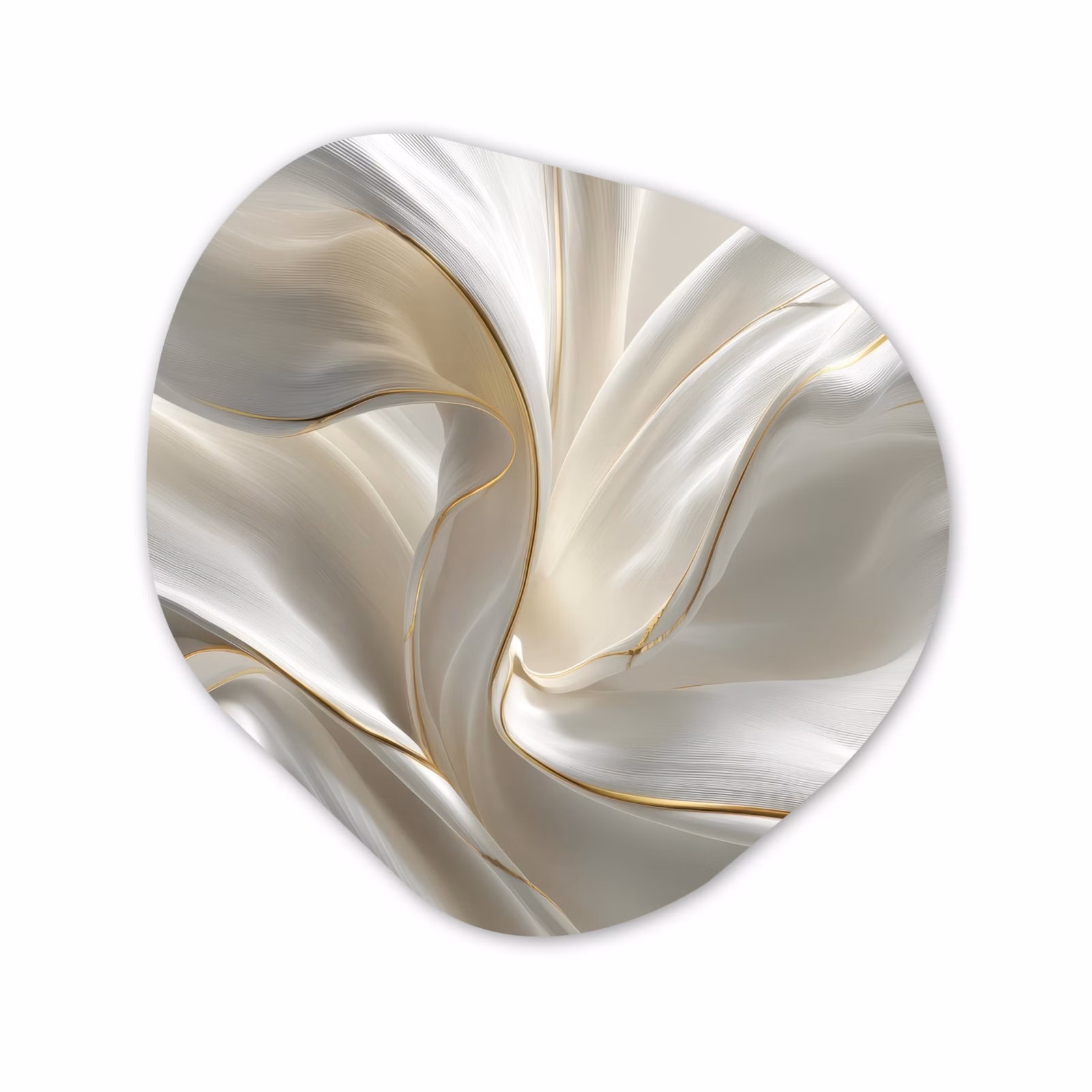 Organisch schilderij - Forex - Stof - Plooien - Goud — 1