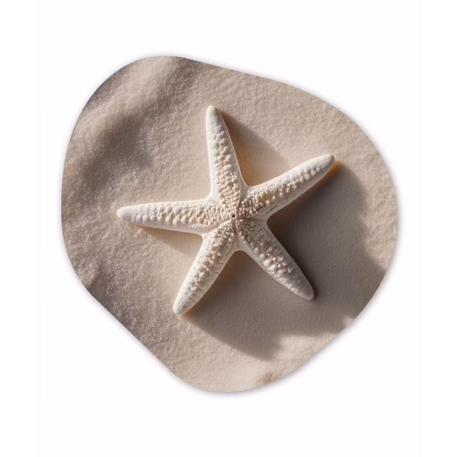 Organisch schilderij - Forex - Strand - Zeester - Zand - Beige — 1