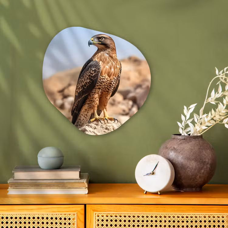 Organisch schilderij - Forex - Valk - Vogel - Rots - Macht — 2